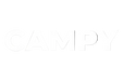 White text 'CAMPY' on a white background