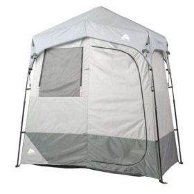 2-Room Instant Shower/Utility Shelter (Color: Gray)