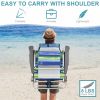 4-Pack 5-Position Outdoor Folding Backpack Beach Reclining Chair with Pillow