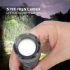 5.3oz Small & Extremely Zoomable LED Tactical Handheld Flashlight with Knife