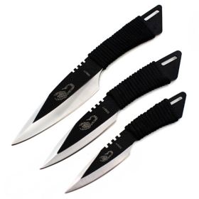 Magic Scorpion Three-piece Small Knife Set Wild (Option: 3medium size with LOGO)